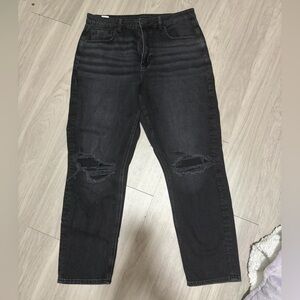 American Eagle Outfitters Black Distressed Jeans